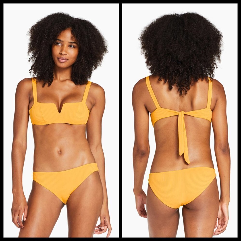💕VITAMIN A💕 Bikini Kaya Bralette Top + Midori Bottom Iced Mango Ecorib NWT